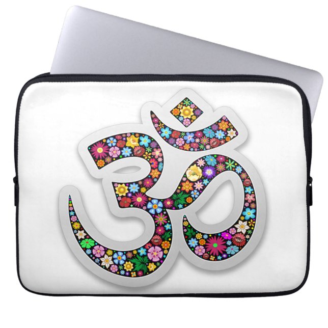Capa Para Notebook Arte do Símbolo Floral Namaste (Frente)