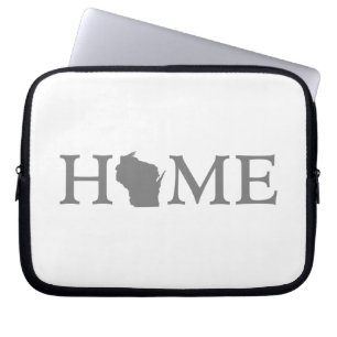 Capa Para Notebook Arte em Palavras do Wisconsin Home State