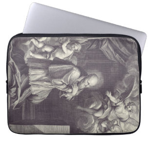 Capa Para Notebook Arte em Preto e Branco de São Francisco de Sales