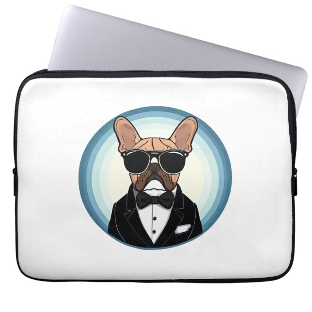 Capa Para Notebook Arte Engraçada e Engraçada do Bulldog Francês (Frente)