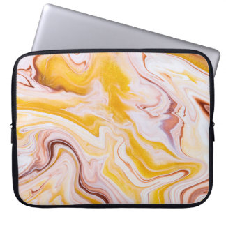 Capa Para Notebook Arte fluida: textura abstrato iridescente.