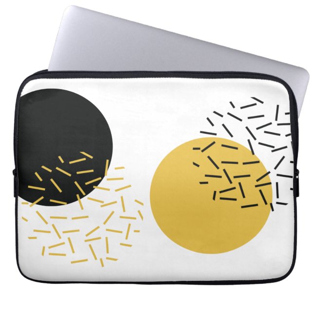 Capa Para Notebook Arte geométrica urbana simples, moderna e moderna (Frente)