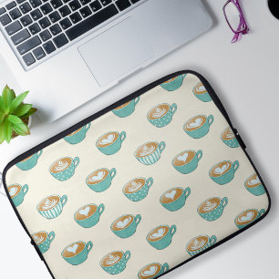 Capa Para Notebook Arte latina em canecas de café azul