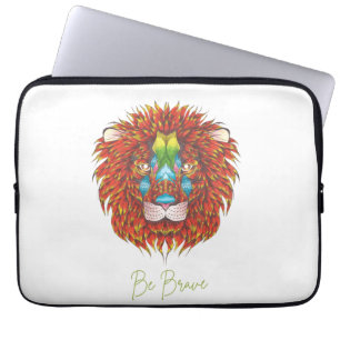 Capa Para Notebook Arte Lion Desenhada À Mão   bolsa de laptop de Neo