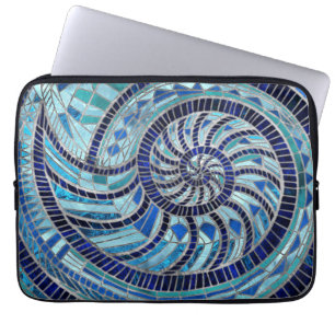 Capa Para Notebook Arte mosaica Nautilus Shell