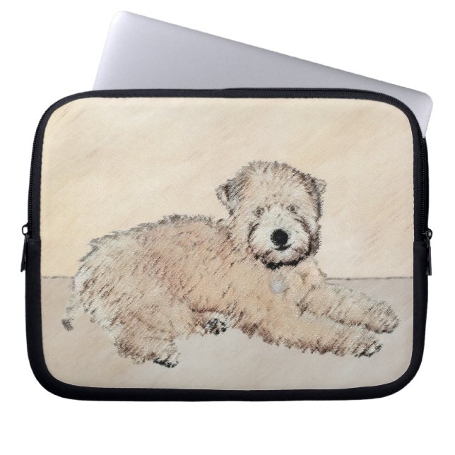 Capa Para Notebook Arte original de pintura terrier com revestimento  (Frente)