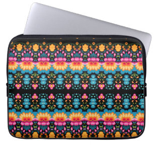 Capa Para Notebook Arte Popular Floral Moderna