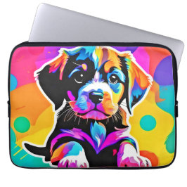 Capa Para Notebook Arte Vibrante de Cachorro