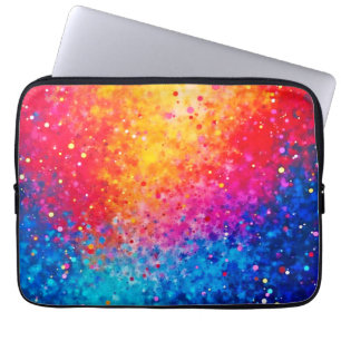 Capa Para Notebook Arte Vibrante de Estrela Explosiva de Confetes