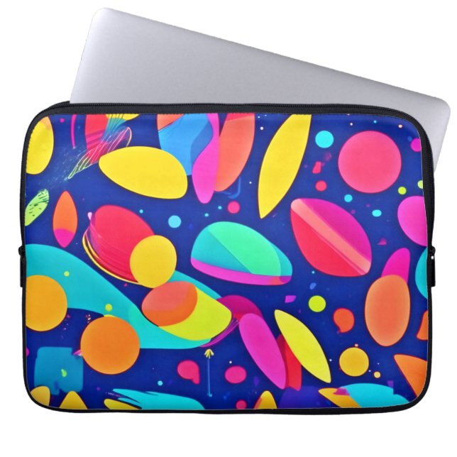 Capa Para Notebook Arte Vibrante de Formas (Frente)