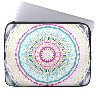 Capa Para Notebook Arte Vibrante e Colorida de Mandala