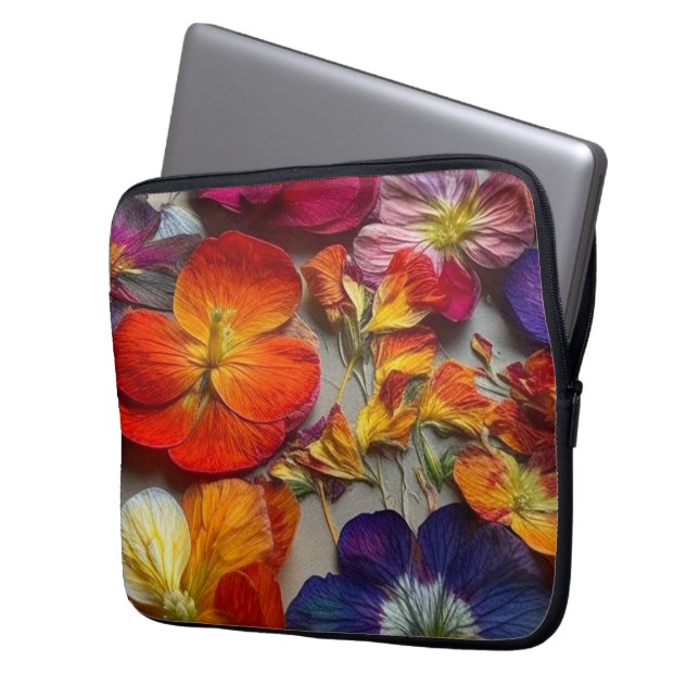 Capa Para Notebook Artsy Flowers (Frente Esquerda)