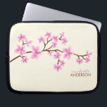 Capa Para Notebook Árvore cor-de-rosa das flores de cerejeira<br><div class="desc">A bolsa de laptop personalizada caracteriza uma ilustração bonita do vetor do as flores de cerejeira ou a árvore de sakura. Personalize com seu nome,  monograma,  iniciais ou texto de sua escolha. 
 Mujka</div>