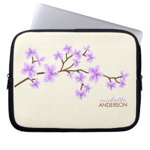 Capa Para Notebook Árvore das flores de cerejeira da lavanda