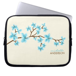 Capa Para Notebook Árvore das flores de cerejeira do Aqua