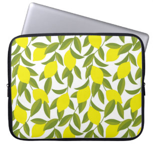 Capa Para Notebook Árvore de Limão: Padrão Amarelo de Citros Sem Cost