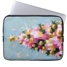Árvore de Natal Impasto Rosa e Dourada