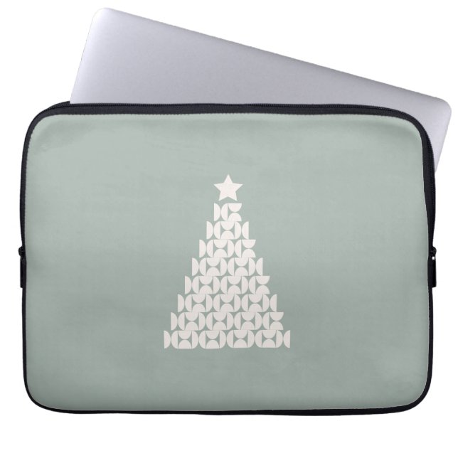 Capa Para Notebook Árvore Verde de Natal Sage (Frente)