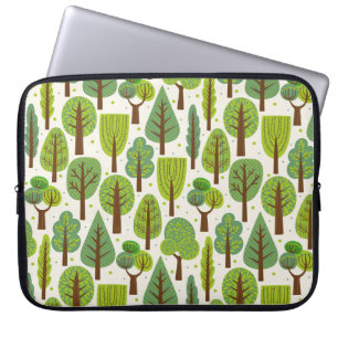 Capa Para Notebook Árvores de Verão: Padrão Verde Invisível