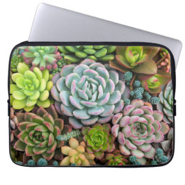 Capa Para Notebook As bolsas de laptop dos Succulents do cacto