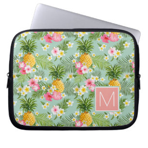 Capa Para Notebook As flores & os abacaxis tropicais adicionam sua