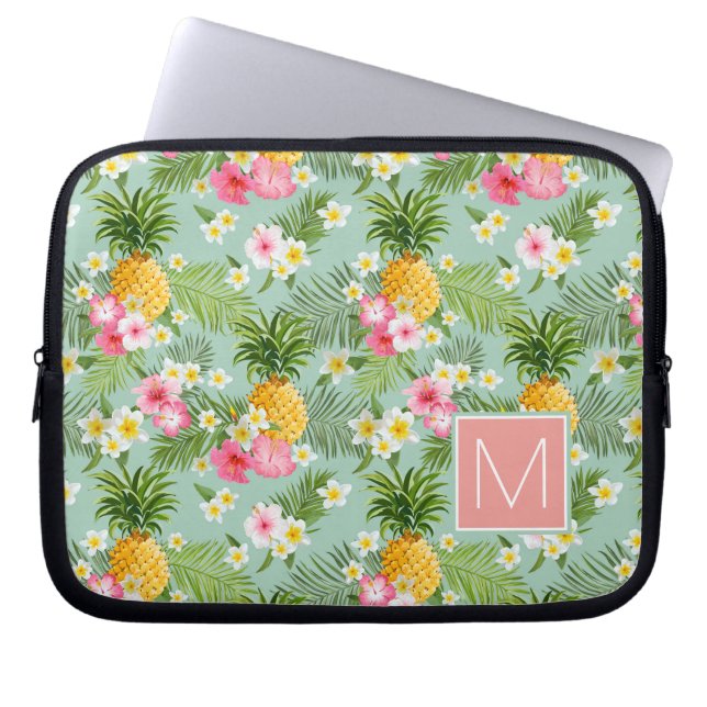 Capa Para Notebook As flores & os abacaxis tropicais | adicionam sua (Frente)