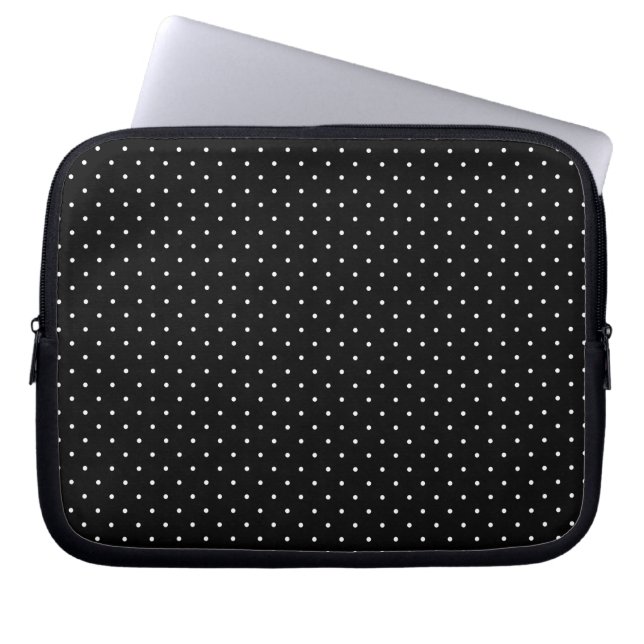 Capa Para Notebook As mini bolinhas em preto e branco personalizam-no (Frente)
