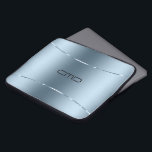 Capa Para Notebook Aspecto de aço inoxidável azul metálico moderno<br><div class="desc">Imagem moderna,  simples e minimalista de um fundo metálico azul de aço inoxidável,  parece com um sotaque azul brilhante.</div>