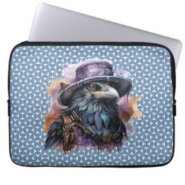 Capa Para Notebook Assistente de Aquarelas Raven Bird