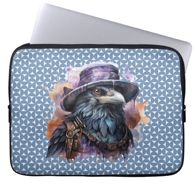 Capa Para Notebook Assistente de Aquarelas Raven Bird (Frente)