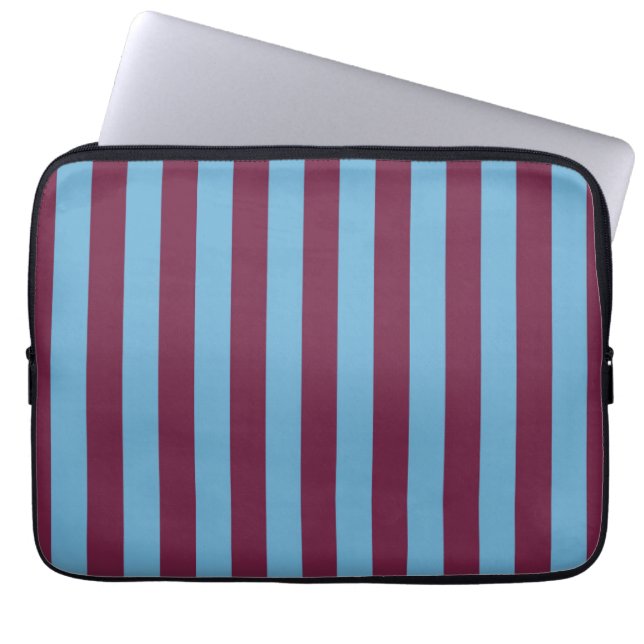 Capa Para Notebook Aston Villa stripes clube de futebol (Frente)