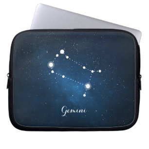 Capa Para Notebook Astrologia Blue Nebula Gemini Sinal Zodiac