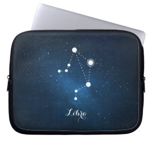 Capa Para Notebook Astrologia Blue Nebula Libra Símbolo Zodiac