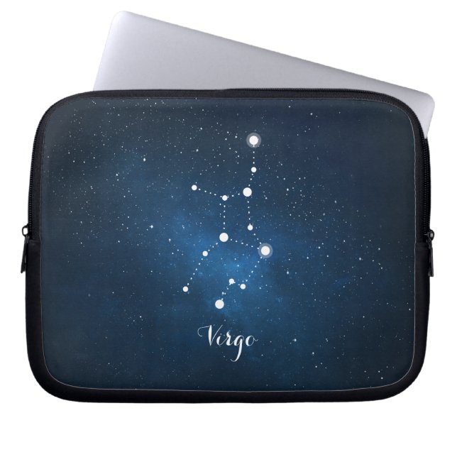Capa Para Notebook Astrologia Blue Nebula Virgo Sinal Zodiac (Frente)