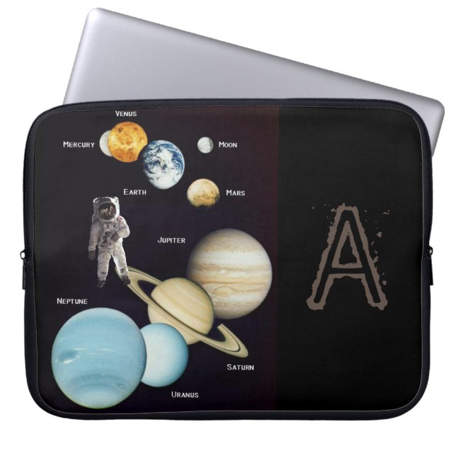 Capa Para Notebook Astronauta dos Planetas bolsas de laptop (Frente)