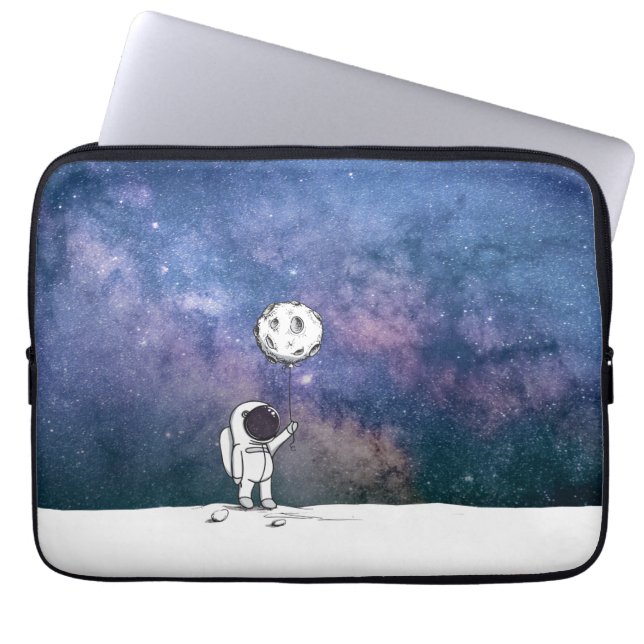 Capa Para Notebook Astronauta no espaço com estrelas do cosmos de bal (Frente)