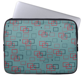 Capa Para Notebook Ataque Vermelho e Teal Quadrado
