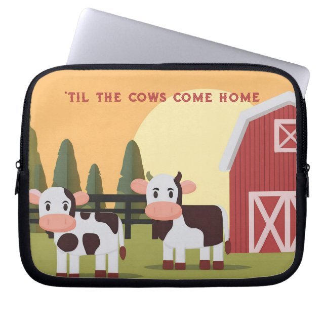 Capa Para Notebook Até que as Vacas Voltem para Casa Duas Vacas Celei (Frente)