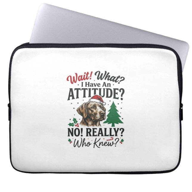 Capa Para Notebook Atitude de Cachorro Engraçado Natal Design Vetoria (Frente)