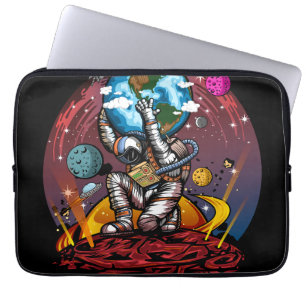 Capa Para Notebook Atlas Astronauta Segurando a Terra Marte Galáxia L