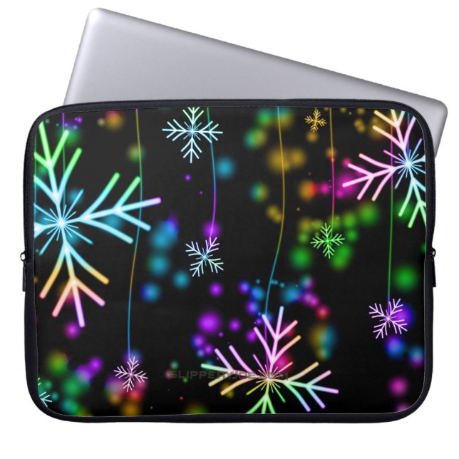 Capa Para Notebook atmosfera festiva e animada de Natal do SlipperyJo (Frente)