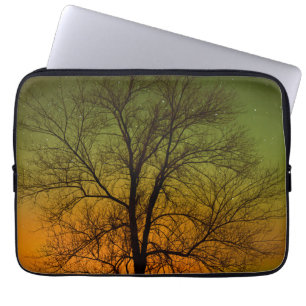 Capa Para Notebook Aurora Boreal & Árvore de Algodão