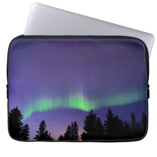 Capa Para Notebook Aurora Borealis & Árvores Manitoba, Canadá