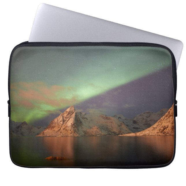 Capa Para Notebook Aurora Borealis, Luzes Polares (Frente)
