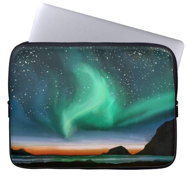 Capa Para Notebook Aurora Borealis - Pintura a Óleo (Frente)