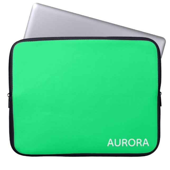 Capa Para Notebook Aurora green color name (Frente)