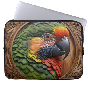 Capa Para Notebook Aussie Spirit: Um Lorikeet Empoleirado Em Madeira 