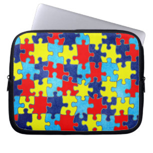 Capa Para Notebook Autismo Quebra-cabeça de consciência por Shirley T