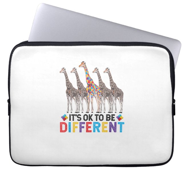 Capa Para Notebook Autismo Sensibilização Bela Girafa (Frente)