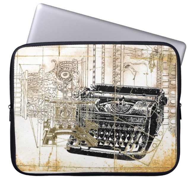 Capa Para Notebook Autor de hipster jornalista de máquina de escrever (Frente)